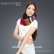 2015 fashion lady 100% wool round neck scarf